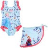 „Disney Frozen“ vaikiškas maudymosi kostiumėlio ir sarongo komplektas 3-4 metams / 98-104 cm