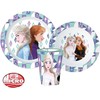 „Disney“ „Ledo šalies“ mikroplastiko vakarienės rinkinys su 260 ml stikline