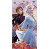 Rankšluostis Ręcznik plażowy 70x140 Frozen Kraina Lodu Anna i Elsa violetinė dziecięcy bawełniany Kids25