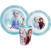 „Disney“ „Ledo šalis“ vakarienės rinkinys, mikroplastiko, su puodeliu 260 ml