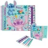 Kids Licensing Vaikams skirtas „Euroswan“ – licencijuoti „Rinkinys“ priedai. Kūrybingas pieštukų dėklas, pieštukai, lipdukai | Lilo ir Stitch