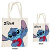 „Disney Lilo and Stitch“ širdelės formos drobinis pirkinių krepšys, 44 cm