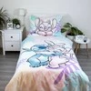 Patalynė bawełniana 140x200 Lilo i Stitch liście pastelowa kolorowa poszewka 70x90 JF24