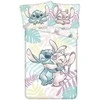 Patalynė bawełniana 140x200 Lilo i Stitch liście pastelowa kolorowa poszewka 70x90 JF24