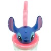 Disney Lilo ir Stitch lengvai išsiblaškęs 3D plastikinis šiaudelis 360 ml