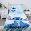 Patalynė bawełniana 140x200 Lilo i Stitch mėlyna poszewka 70x90 JF24