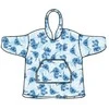 Disney Lilo ir Stitch mėlynas užmaunamas pliušinis flisinis pledas, pončas 7-14 metų vaikams