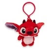 Disney Lilo ir Stitch rožinė raudona 3D pliušinė figūrėlė su pakabuku, krepšio pakabuku 12 cm
