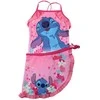 Disney Lilo ir Stitch rožinis vaikiškas maudymosi kostiumėlio ir sarongo komplektas 3-8 metų vaikams