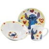 „Disney“ Lilo ir Stitch širdelės porcelianinis vakarienės rinkinys dovanų dėžutėje