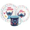 Disney Lilo ir Stitch Tiesiog vakarienės rinkinys, mikroplastiko rinkinys su puodeliu 390 ml