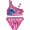 Disney Lilo ir Stitch Tropic Rožinė vaikiškas bikini ir sarongo komplektas 9/10 metų