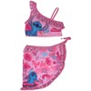 Disney Lilo ir Stitch Tropic Rožinė vaikiškas bikini ir sarongo komplektas 6/8 metų
