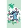 Disney Lilo ir Stitch žalias vonios rankšluostis, paplūdimio rankšluostis 70x140cm