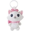 Pink Disney Marie Rožinė Bow 3D pliušinė figūrėlė su pakaba, krepšio papuošimu 13 cm