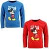 Disney Mickey All About vaikiški ilgomis rankovėmis marškinėliai 98-128 cm