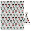 Disney Mickey Noel Minnie koralinio stiliaus vilnos antklodės ir kepurės komplektas