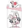 Patalynė bawełniana 140x200 Myszka Mini 6060 Minnie Mouse balta rožinė poszewka 70x90 JF24