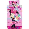 Patalynė bawełniana 140x200 Myszka Mini 0952 Minnie Mouse rožinė poszewka 70x90