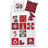 Disney Minnie Disney Mickey, Minnie kalėdinis patalynės komplektas 140–200 cm, 65–65 cm