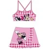 Disney Minnie languotas vaikiškas bikiniuko ir sijono komplektas 4-10 metų