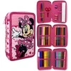 „Disney Minnie Lovely Charm“ trijų pakopų pieštukų dėklas su užpildu