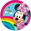Disney Minnie Makes Me Smile popierinės lėkštės, 8 vnt., 20 cm, FSC