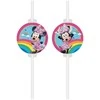 „Disney Minnie Makes Me Smile“ popieriniai šiaudeliai, 4 vnt. FSC rinkinys