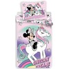 Patalynė bawełniana 140x200 Myszka Mini Vienaragis 2405 Minnie Mouse rožinė poszewka 70x90
