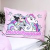 Patalynė bawełniana 140x200 Myszka Mini Vienaragis 9718 Minnie Mouse rožinė unicorn poszewka 70x90 dziecięca