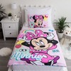 Patalynė bawełniana 100x135 Myszka Mini Minnie rožinė kolorowa 9695 do łóżeczka dzięcięca poszewka 40x60