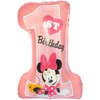 Disney Minnie rožinis pirmojo gimtadienio folijos balionas 71 cm