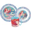 Disney princesės Ariel pietų rinkinys, mikroplastiko rinkinys su 350 ml puodeliu