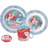 Disney princesės Ariel pietų rinkinys, mikroplastiko rinkinys su 350 ml puodeliu