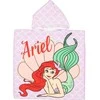 Disney Princess Ariel paplūdimio rankšluostis pončas 60x120 cm (greitai džiūstantis)