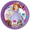 Disney Sofijos draugų popierinės lėkštės, 8 vnt., 23 cm