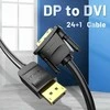 DisplayPort - DVI adapteris Vention HAFBF Juoda 2 m