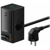 Sieninis įkroviklis / maitinimo juosta Baseus PowerCombo 65W (juoda)