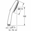 Grohe rokas duša Vitalio Comfort 110 II, matēta melna