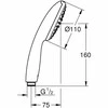 Grohe Vitalio Start 110 1sr. dušo galvutė 7,6L/min, chromas