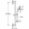 Grohe dušas komplekts Vitalio Comfort 110 III, 600 mm, hroms