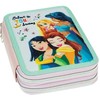 Dviejų pakopų „Disney Princess“ pieštukų dėklas su magija