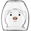 Dvigubos sienelės stiklinės PIGGY