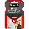 3M Scotch Fix Extr. Double-Sided Mounting Tape, Baltas 19mmx1.8m