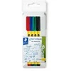 Staedtler Noris writing pen 307, Juodas, Mėlyna, Žalias, Raudona, Geltona, Recycled plastikas, Round, Vanduo-based ink, 0.6 mm