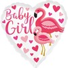 Usorteret Baby Girl Flamingo folieballon