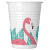 Flamingo rožinės spalvos plastikiniai puodeliai, 8 vnt. po 200 ml