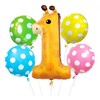 GoDan Foil Balloons -Zyrafa rinkinio skaitmuo 1, 5vnt BZ-HZR1