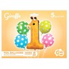 GoDan Foil Balloons -Zyrafa rinkinio skaitmuo 1, 5vnt BZ-HZR1