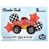 GoDan Foil balionai Monster Truck rinkinys 5 vnt